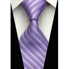 Stropdas lichtpaars smalle streep